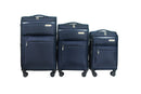IZOD River Soft Shell Lightweight Expandable 360 Dual Spinning Wheels Combo Lock 28", 24", 20" 3 Piece Luggage Set