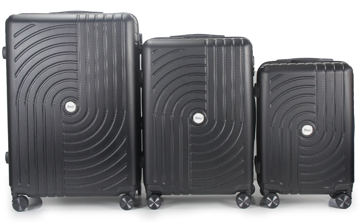 Sally ABS Hard shell Lightweight 360 Dual Spinning Wheels Combo Lock 28" 24", 20" 3 Piece Luggage Set