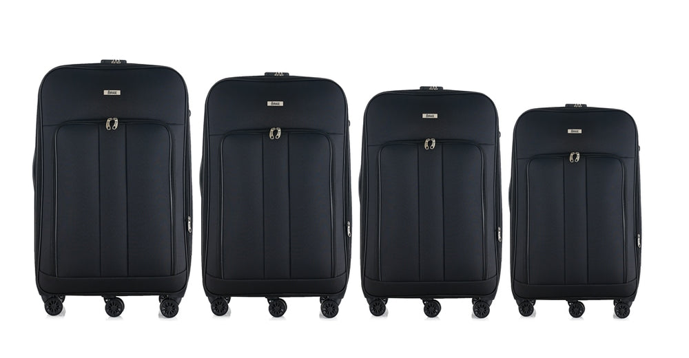 Sean Soft side Lightweight Expandable with 360° Dual Spinning Wheels and Combo Lock – Includes 32", 28", 24", 20" 4-Piece Luggage Set