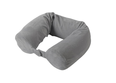 Snuggle Velvet Twist Memory Foam Travel Neck Pillow