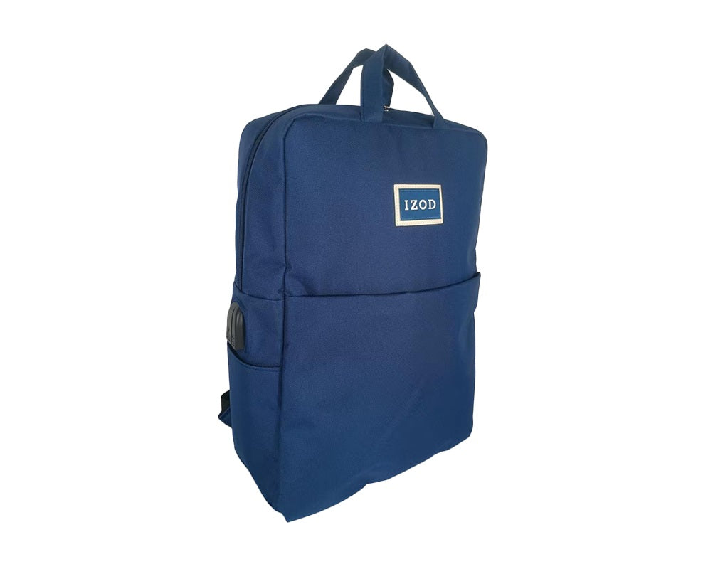 IZOD Wisdom Business Travel Slim Durable Laptop Backpack USB Charging Port, Computer Bag Fits 17 Inch Laptop Notebook