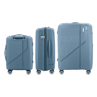 IZOD Zora Lightweight Polycarbonate Hard Shell 3 Piece Luggage Set - (20", 24", 28") with 360° Dual Spinning Wheels and Combo Lock