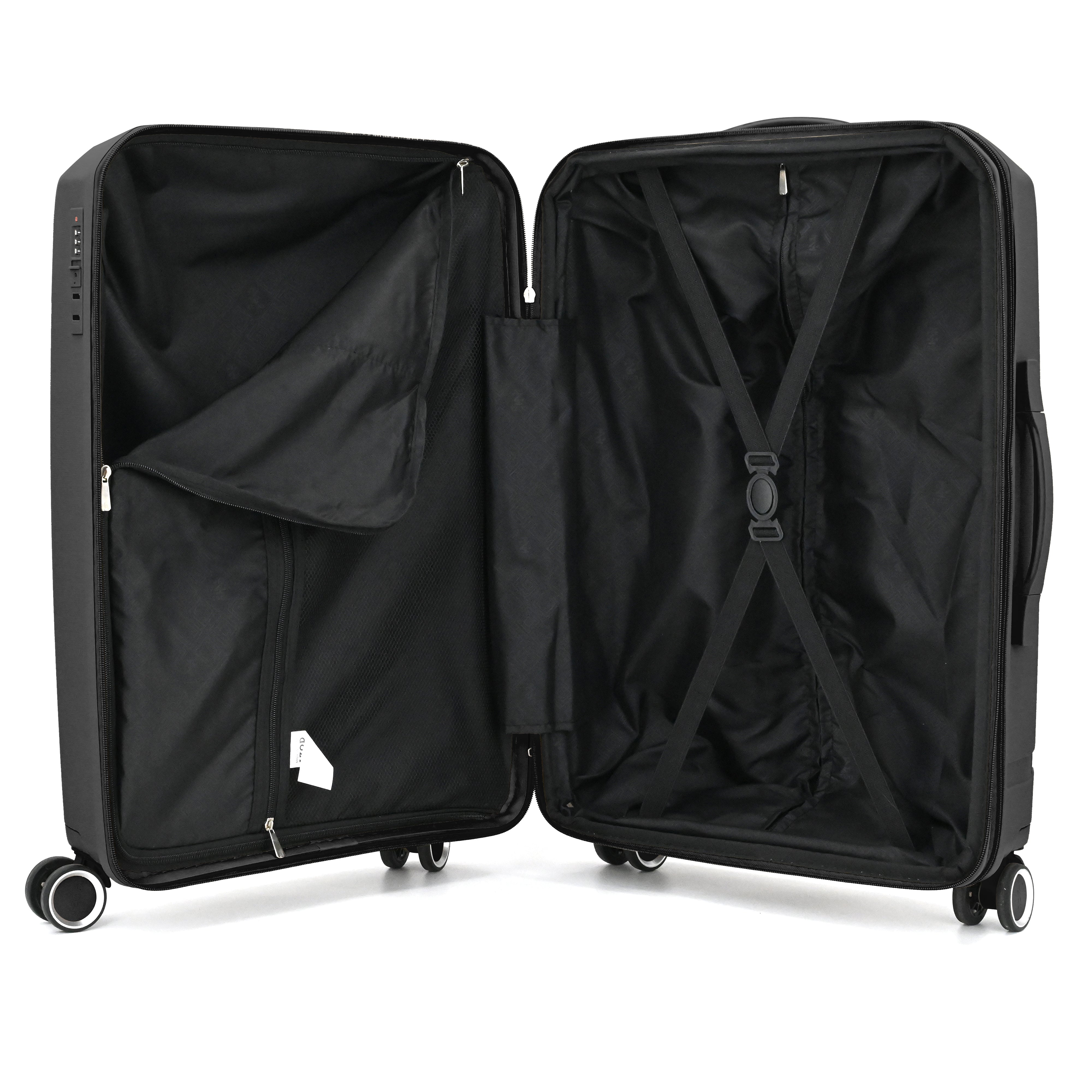 IZOD Zora Lightweight Polycarbonate Hard Shell 3 Piece Luggage Set - (20", 24", 28") with 360° Dual Spinning Wheels and Combo Lock