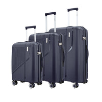 IZOD Zora Lightweight Polycarbonate Hard Shell 3 Piece Luggage Set - (20", 24", 28") with 360° Dual Spinning Wheels and Combo Lock