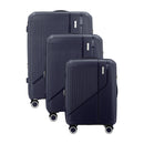 IZOD Zora Lightweight Polycarbonate Hard Shell 3 Piece Luggage Set - (20", 24", 28") with 360° Dual Spinning Wheels and Combo Lock