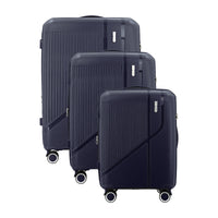 IZOD Zora Lightweight Polycarbonate Hard Shell 3 Piece Luggage Set - (20", 24", 28") with 360° Dual Spinning Wheels and Combo Lock