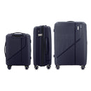 IZOD Zora Lightweight Polycarbonate Hard Shell 3 Piece Luggage Set - (20", 24", 28") with 360° Dual Spinning Wheels and Combo Lock