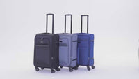 IZOD Noah Soft Shell Lightweight Expandable 360 Dual Spinning Wheels Combo Lock 28", 24", 20" 3 Piece Luggage Set