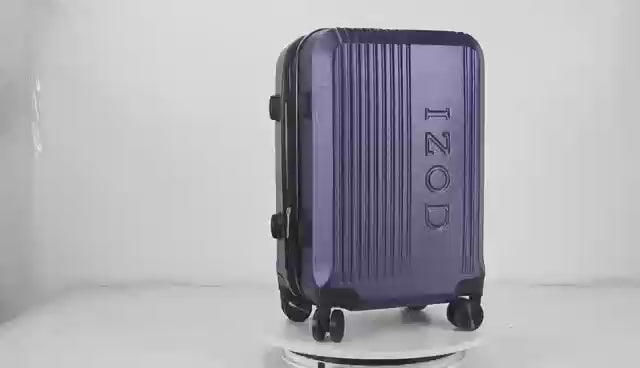 IZOD Zane Expandable ABS Hard shell Lightweight 360 Dual Spinning Wheels Combo Lock 28", 24", 20" 3 Piece Luggage Set