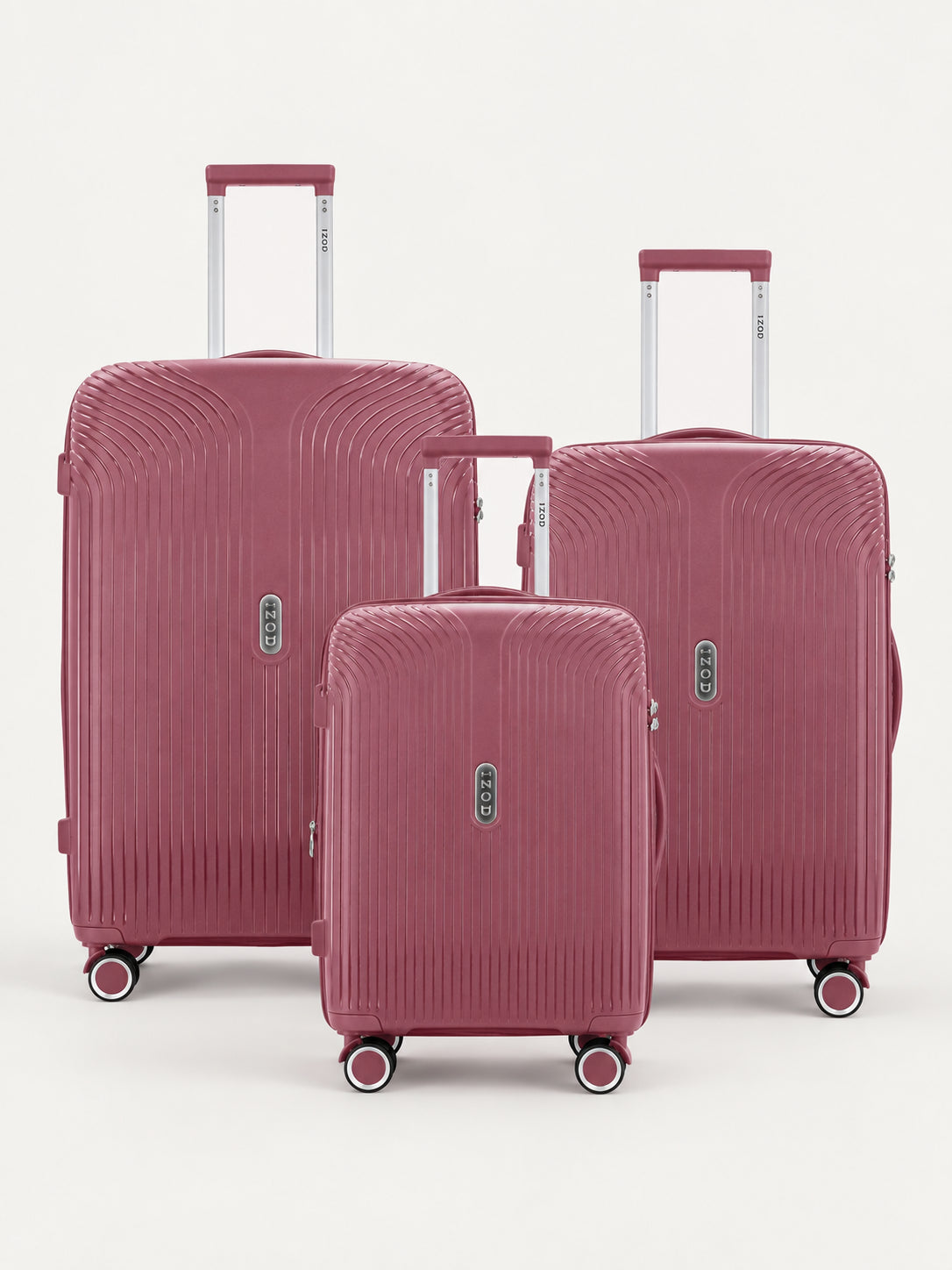 IZOD Sabina Lightweight Polypropylene Hard Shell 3 Piece Luggage