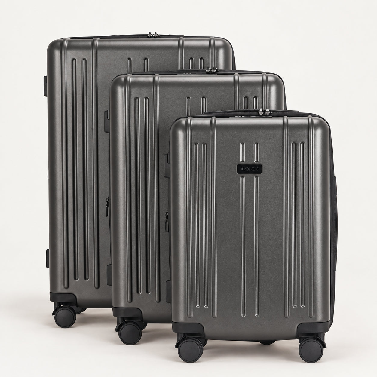 IZOD Isla three-piece luggage set in grey
